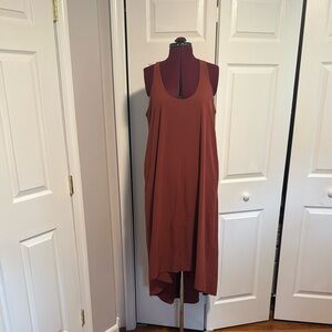 Athleta Terracotta Lightweight Racerbk Tank Presidio Dress with Handkerchief Hem